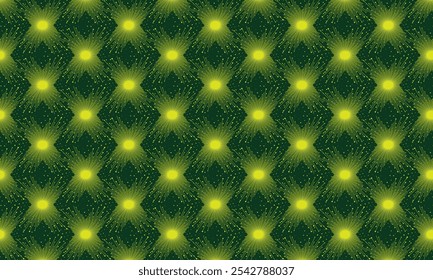 Geometrisches Musterdesign. Abstrakte Texturen. X-Buchstaben-Motiv auf grünem und gelbem Hintergrund.