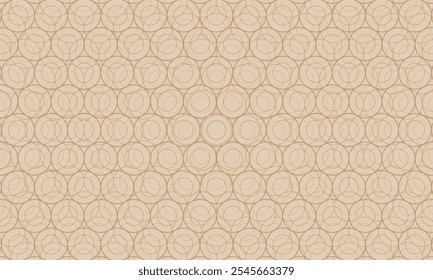 Geometric pattern design. Abstract fabric textures. Circles motif in brown background.