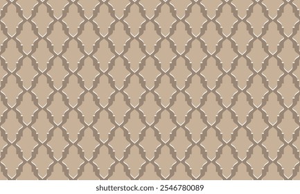 Geometric pattern design. Abstract fabric textures. Window grid motif in brown background.