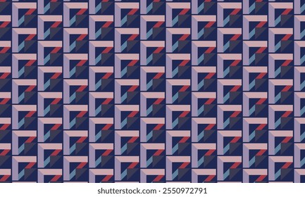 Geometric pattern design. Abstract fabric textures in dark blue background.
