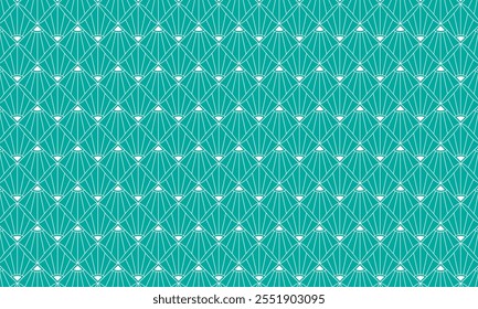 Geometric pattern design. Abstract fabric textures in turquoise background.