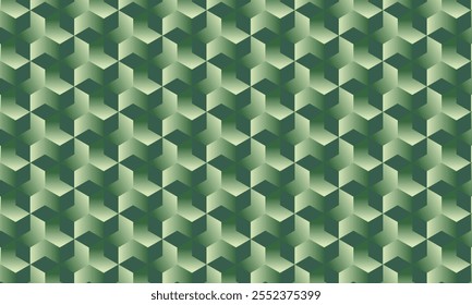 Geometric pattern design. Abstract fabric textures in green diamonds background.