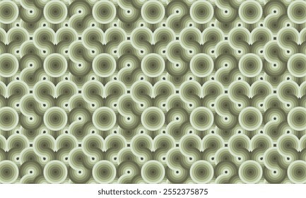Projeto de padrão geométrico. Texturas de tecido abstrato em gradação verde círculos fundo.