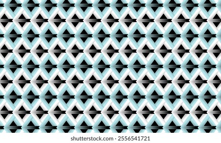 Geometric pattern design. Abstract fabric or carpet textures in black blue and white background.