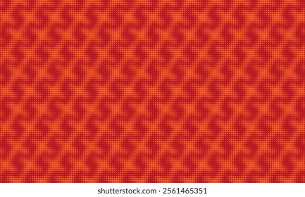 Geometric pattern design. Abstract fabric textures in red and orange background.