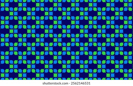 Geometric pattern design. Abstract fabric textures in blue and dark background.