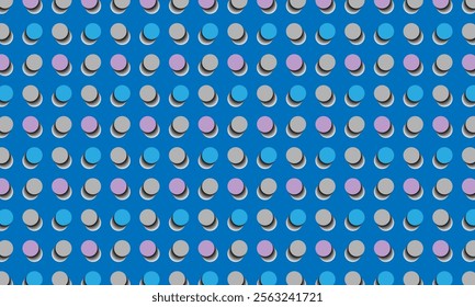 Geometric pattern design. Abstract fabric textures in blue background.