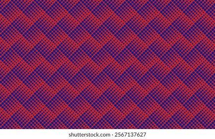 Geometric pattern design. Abstract fabric textures in red and blue diamonds background.