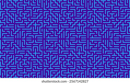 Geometric pattern design. Abstract fabric textures in blue and purple lines background.