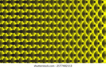 Geometric pattern design. Abstract fabric textures in black and yellow cicles background.