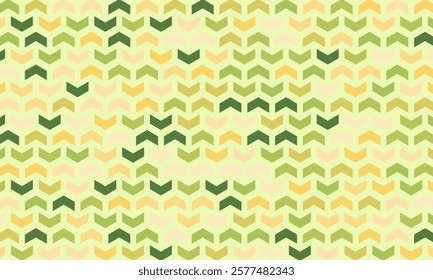Geometric pattern design. Abstract fabric textures in green and yellow background.