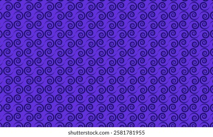 Geometric pattern design. Abstract fabric textures in curly purple background.