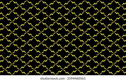 Geometric pattern design. Abstract fabric textures in black and yellow background.