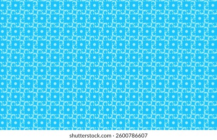 Geometric pattern design. Abstract fabric textures in blue batik background.
