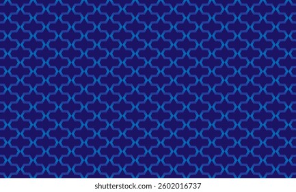 Geometric pattern design. Abstract fabric texture in dark and blue background.