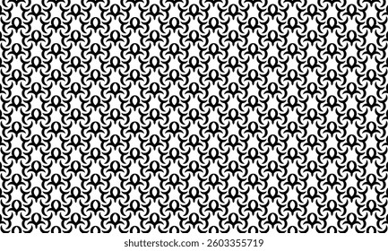 Geometric pattern design. Abstract fabric texture in black and white background.