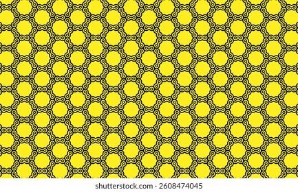 Geometric pattern design. Abstract fabric textures in yellow and black chains illustration background.