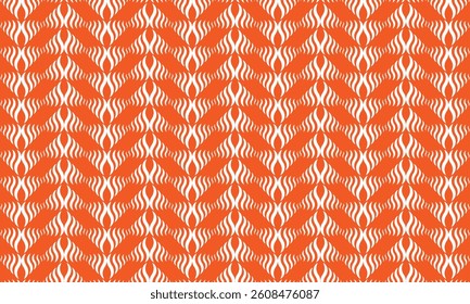 Geometric pattern design. Abstract fabric textures in orange and white tattoo illustration background.