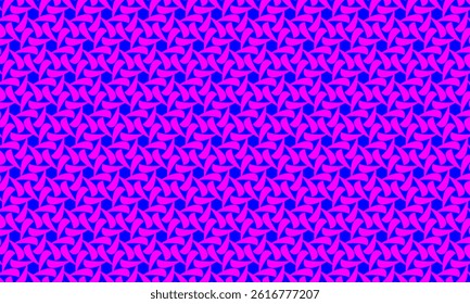 Geometric pattern design. Abstract fabric textures in blue and pink background.
