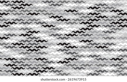Diseño de patrón geométrico. Texturas de tela Abstractas en fondo en zigzag negro, gris y blanco.