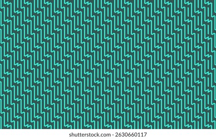 Geometric pattern design. Abstract fabric textures in green and dark green background.