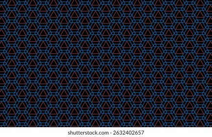Diseño de patrón geométrico. Textura de tela Abstractas en fondo hexagonal azul y rosa.