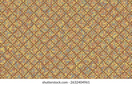 Geometrisches Musterdesign. Abstrakte Stofftextur auf braunem und buntem kariertem Hintergrund.