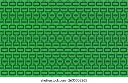 Geometrisches Musterdesign. Abstrakte Stofftexturen auf grünem Hintergrund.