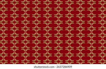 Geometric pattern design. Abstract fabric textures in red and golden motif background.