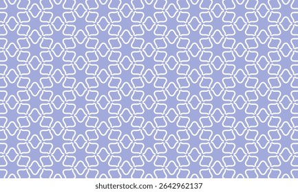 Geometric pattern design. Abstract fabric textures in white lines and purple background.