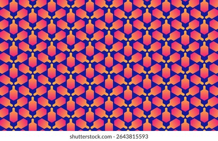 Geometric pattern design. Abstract fabric textures in ice cream colors and dark blue background.