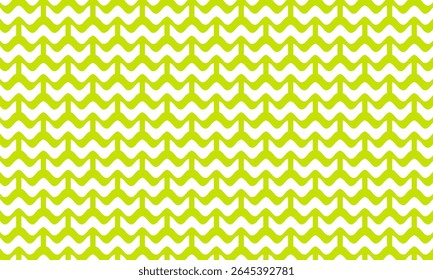 Geometric pattern design. Abstract fabric texture in white W letter and light green background.