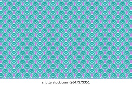Geometric pattern design. Abstract fabric texture in green circles and purple shapes background.