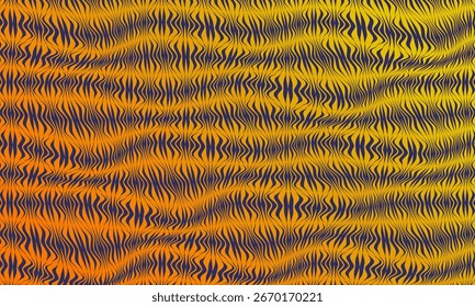 Diseño de patrón geométrico. Textura de tela Abstractas en motivos de líneas de cebra y fondo amarillo degradado.