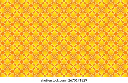 Projeto de padrão geométrico. Textura de tecido abstrato em fundo de tapete amarelo e laranja.