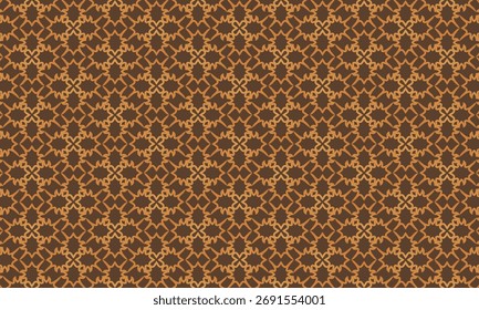 Projeto de padrão geométrico. Textura de tecido abstrato no motivo batik e fundo marrom.