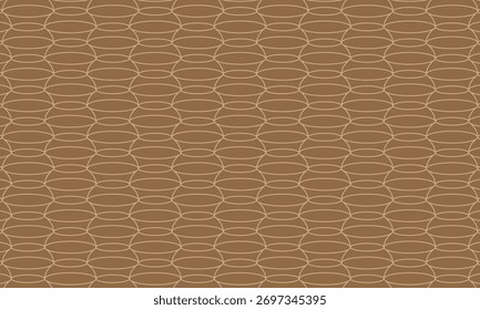 Geometrisches Musterdesign. Abstrakte Stofftextur in Schüsseln Motiv und braunem Hintergrund.