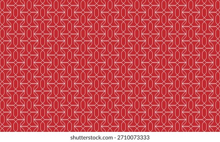 Diseño de patrón geométrico. Textura Abstractas de la tela en las líneas blancas motivo textil y fondo rojo de la cereza.