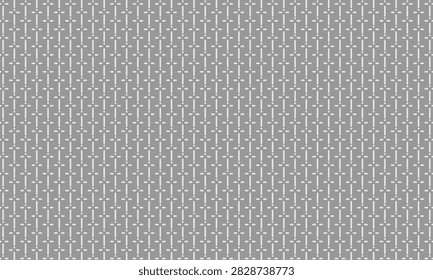 Geometric pattern design. Abstract fabric texture in white dots motif and grey background.