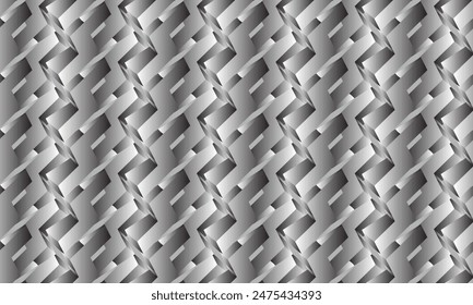Geometric pattern design. Abstract fabrics texture. Steel chrome motif background.