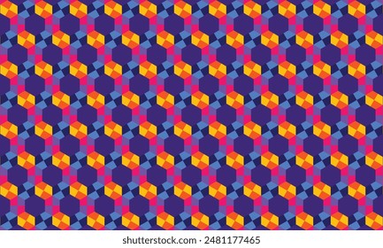 Geometric pattern design. Abstract fabrics texture. Vibrant colors background.