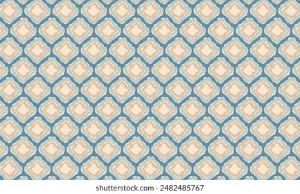 Geometrisches Musterdesign. Abstrakte Textur der Stoffe. Zufälliger Ikat- oder Batik-Pastell-Hintergrund.