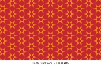 Geometric pattern design. Abstract fabrics texture. Stars motif in vibrant background.