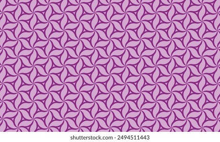Geometric pattern design. Abstract fabrics texture. Triangle motif in pink flowers background.