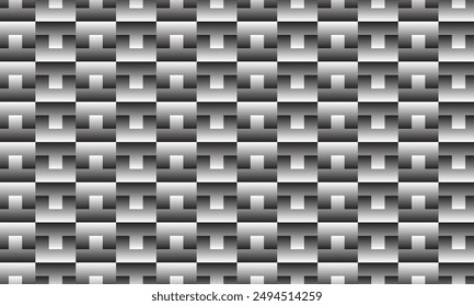 Geometric pattern design. Abstract fabrics texture. Watch chain motif in aluminum background.