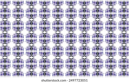 Diseño de patrón geométrico. Textura de telas Abstractas. Motivo estampado de batik sobre fondo blanco.