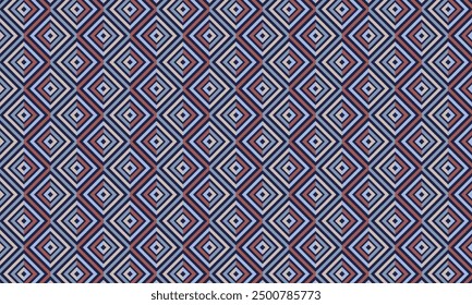 Geometric pattern design. Abstract fabrics texture. Diamonds block in multi colors background.