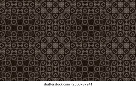 Geometric pattern design. Abstract fabrics texture. Leaves motif in dark background.