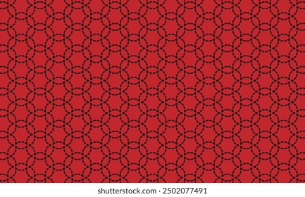Diseño de patrón geométrico. Textura de telas Abstractas. Motivo hexagonal en fondo rojo.