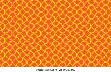 Diseño de patrón geométrico. Textura Abstractas de escamas de pescado en fondo amarillo y naranja.